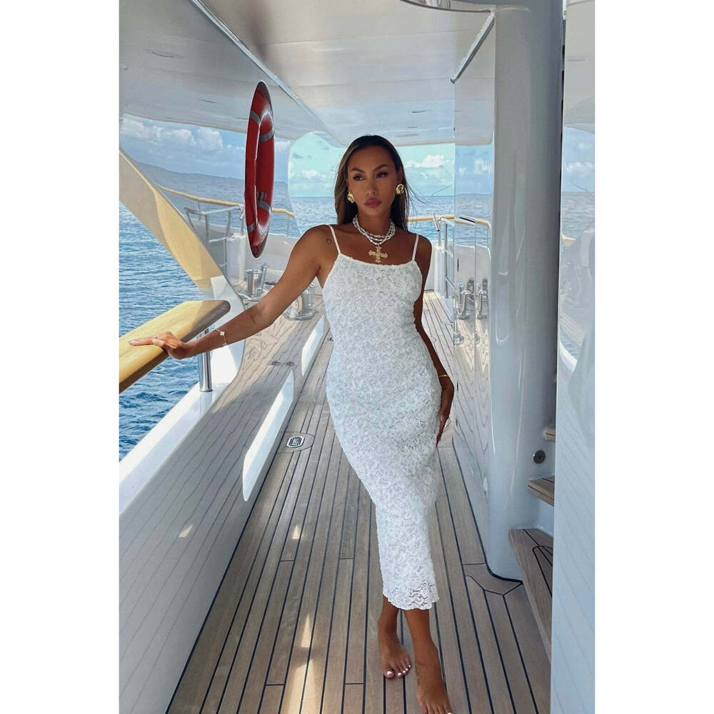 12th Tribe Ivy White Textured Midi Dress Size LL